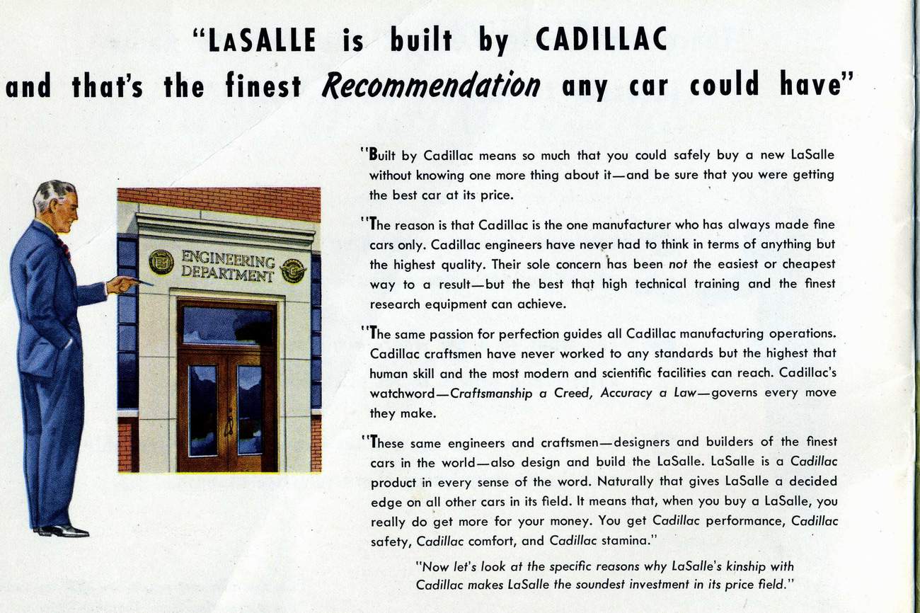 1940 Cadillac LaSalle Brochure Page 5